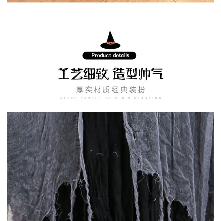 Áo Choàng Hóa Trang halloween Nhân Vật Bộ Xương Quỷ Kinh Dị