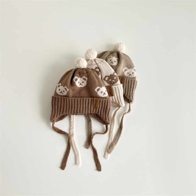 Mũ Len Bảo Vệ Tai Dễ Thương Thời Trang Hàn Quốc Cho Bé