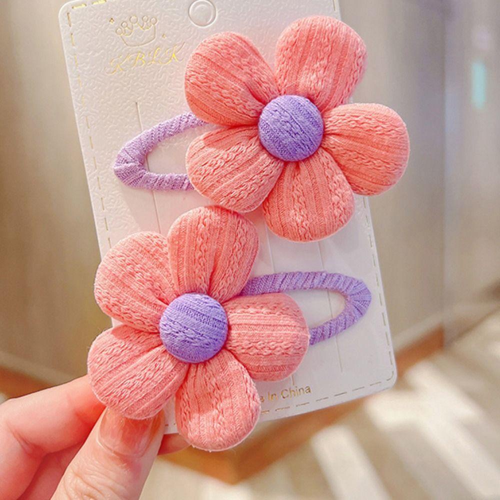 Jestine Kẹp Tóc bb Hình Hoa Màu Sắc Ngọt Ngào Phụ Kiện Trang Trí Tóc Hàng Ngày