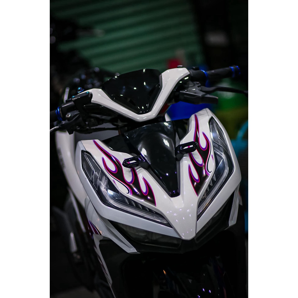 Tem lửa tím hồng dán rời cho Vario 150 trắng siêu ngầu - hot 2023