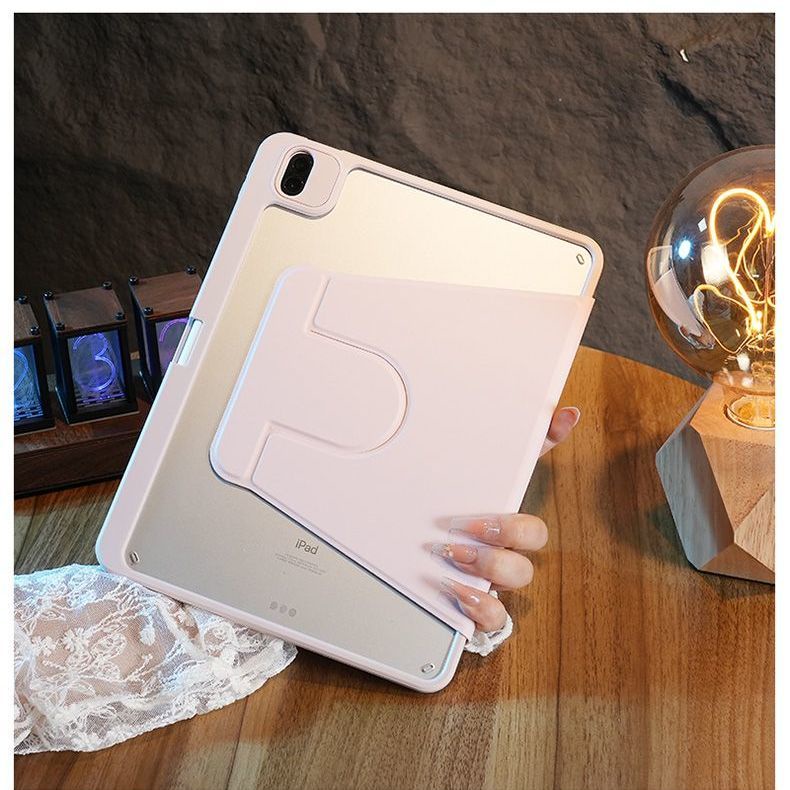 Bao Da Máy Tính Bảng Màu Trong Suốt Có Thể Xoay 360 Độ + Ngăn Đựng Bút Cho redmi pad se 11 2023 / xiaomi pad 5 pro / 6 pro 11 inch