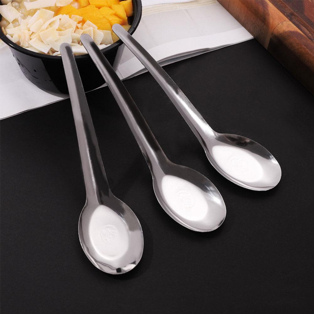 Thìa Thép Không Gỉ Màu Sắc Bạc l7z1