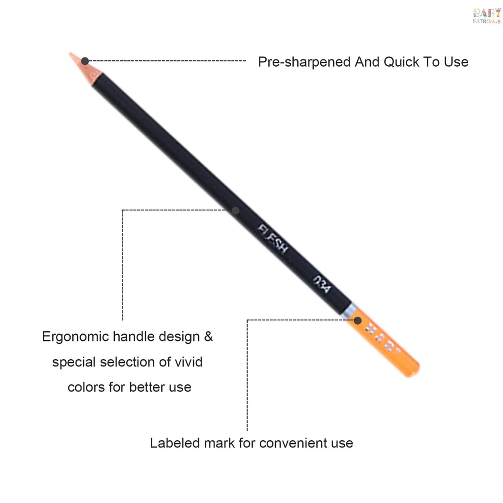 Bộ Bút Chì Màu Vẽ Tranh Sơn Dầu h & b 72 Màu Lõi Mềm Cho Trẻ Em Và Người Lớn