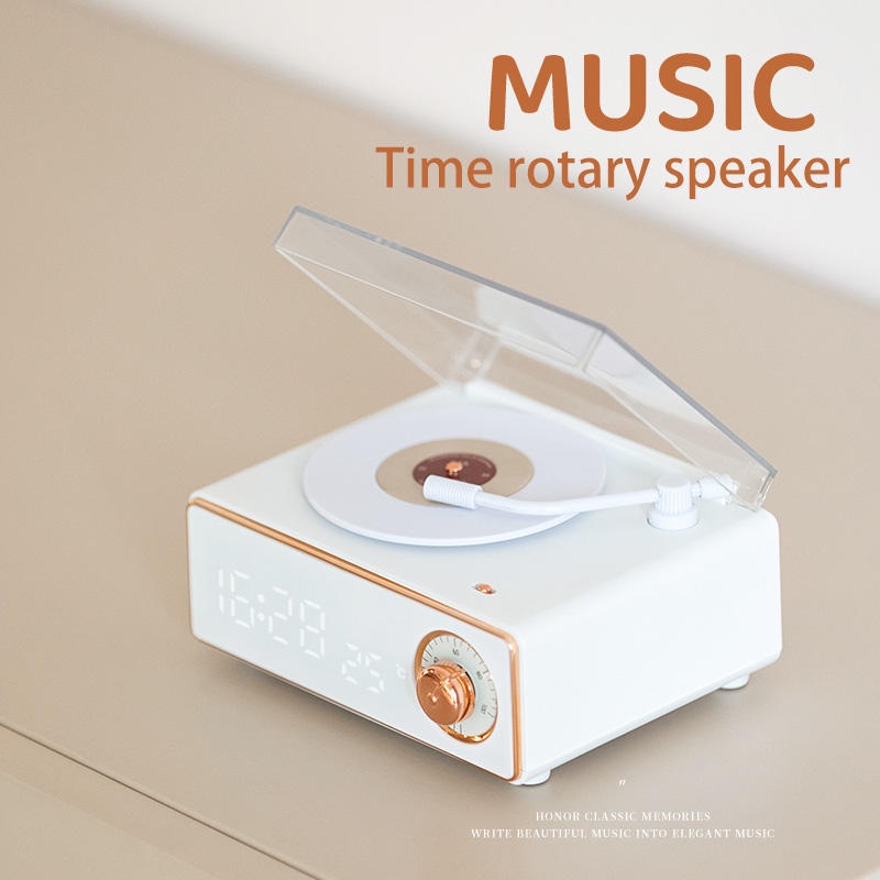 Loa bluetooth không dây KANGJIA nhựa vinyl chất lượng âm thanh hifi siêu trầm phong cách cổ điển