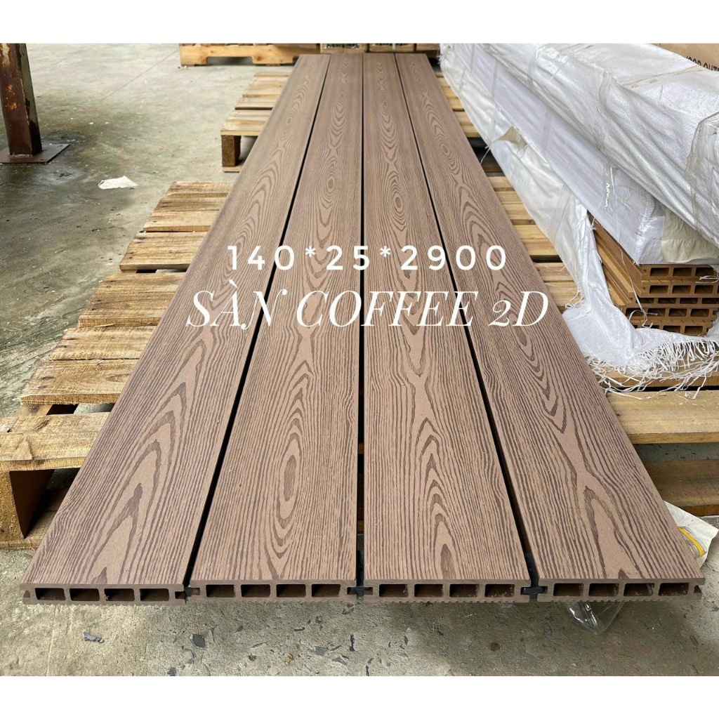 Sàn nhựa ngoài trời, KT 140 x 2900 x 25mm, chuẩn ngoài trời, Shop tự vận chuyển, có phí ship hàng, giao hàng trong ngày