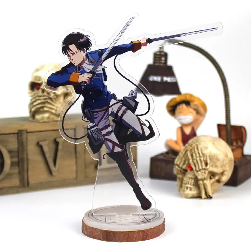 Mô hình Standee 15cm Attack On Titan Acrylic Levi Mikasa Eren 1 Phụ kiện trang trí để bàn góc học tập