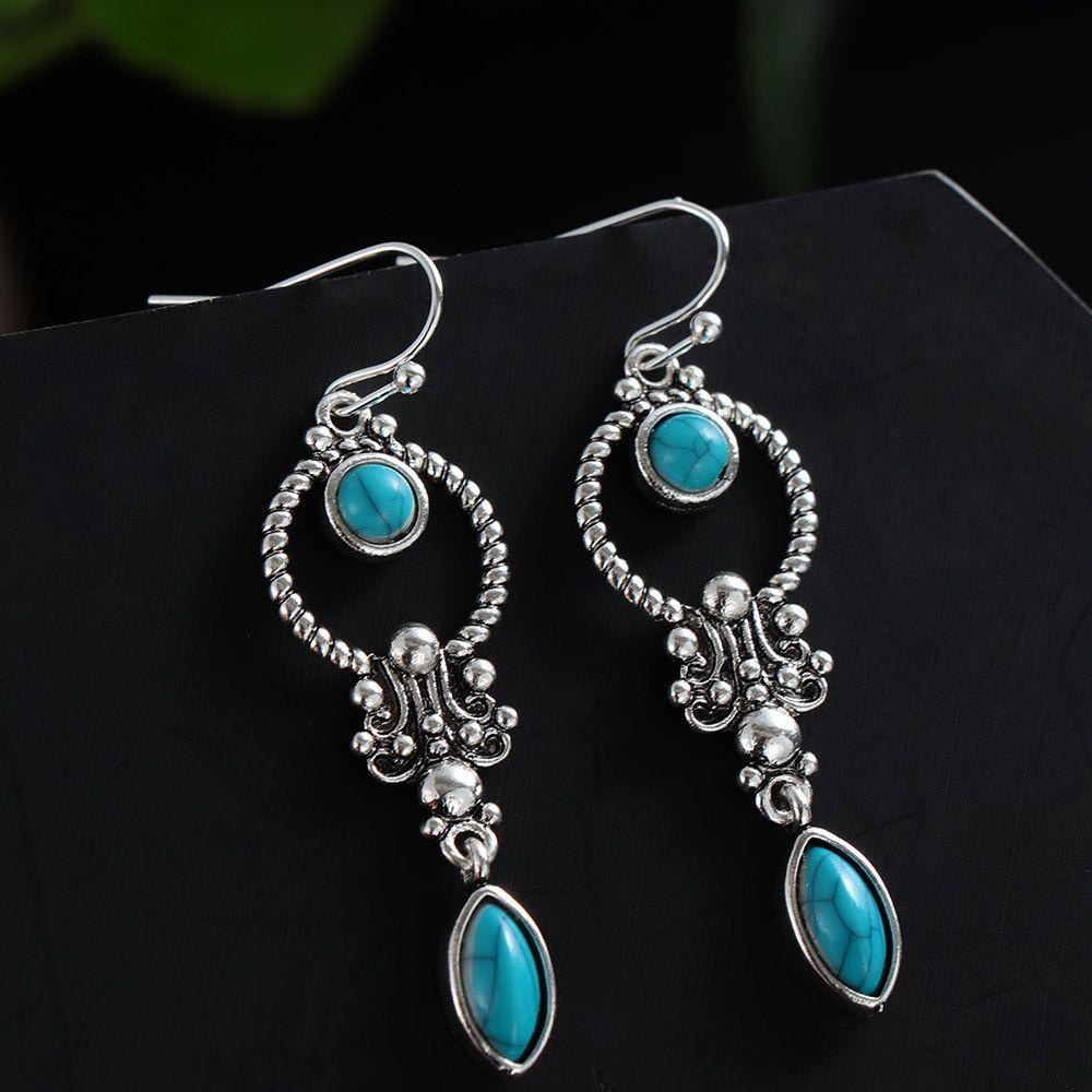 Bông Tai Mạ Bạc Hình Hoa Lá Phong Cách Retro