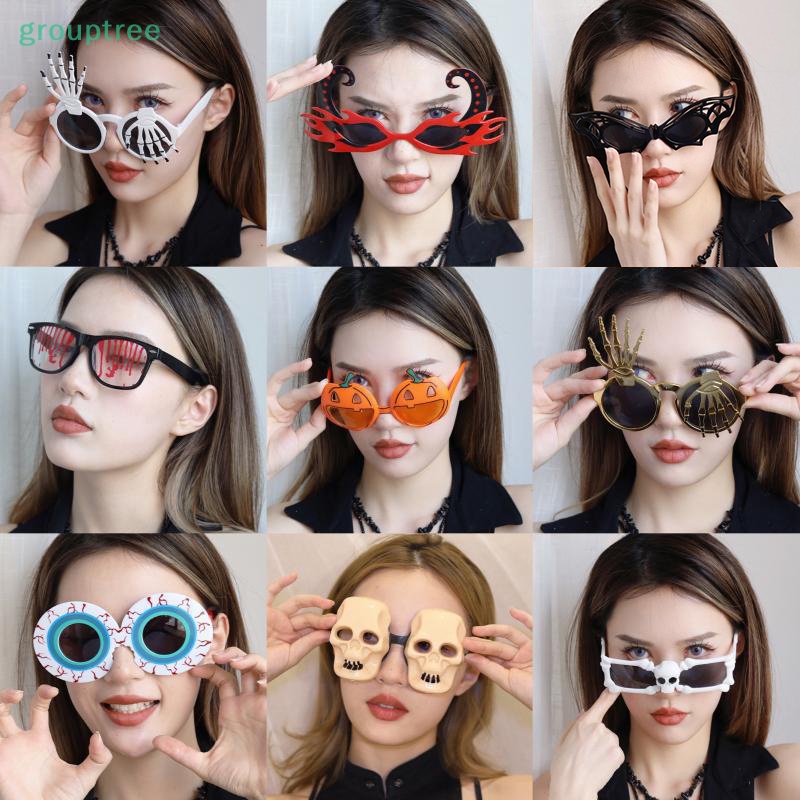 Kính Râm Hình Dơi Màu Trơn Phong Cách halloween Cho Nam Và Nữ prta