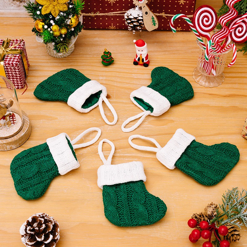 Tất Len mini Trang Trí Cây Thông Noel