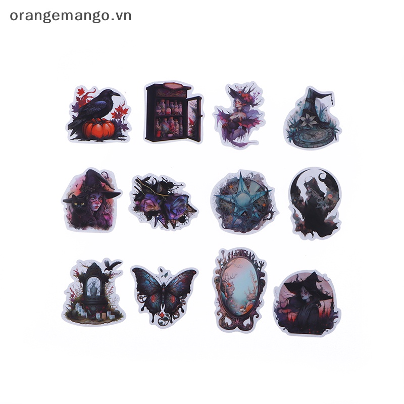 Orangemango Set 50 Nhãn Dán Hoạt Hình Phù Thủy Ma Thuật Cá Tính Trang Trí Ván Trượt / laptop / Va Li diy vn