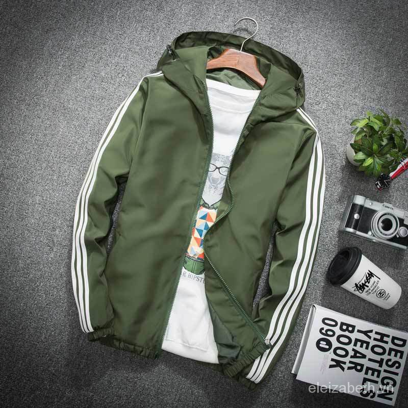 Áo Khoác Thể Thao Có Nón Thời Trang Trẻ Trung Cá Tính Cho Nam Kiểu Hàn Quốc