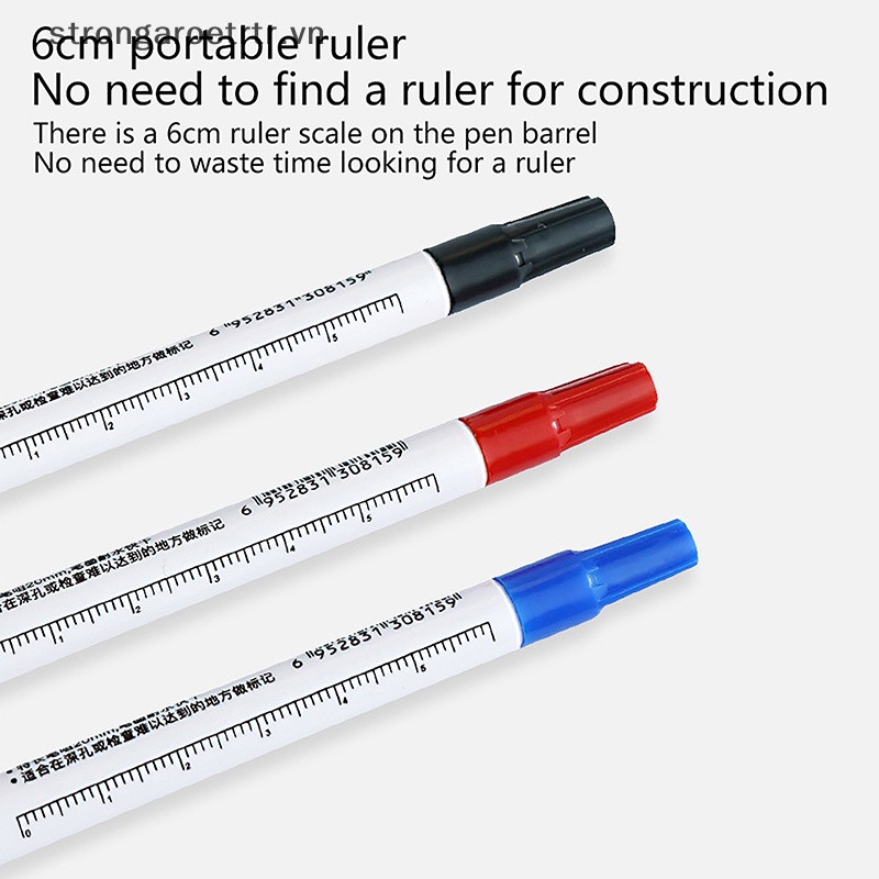 Bút Đánh Dấu Lỗ Sâu Mực Dài 20mm Màu Đỏ / Đen / Xanh Dương Sáng Tạo Đa Năng Trang Trí Nhà Tắm