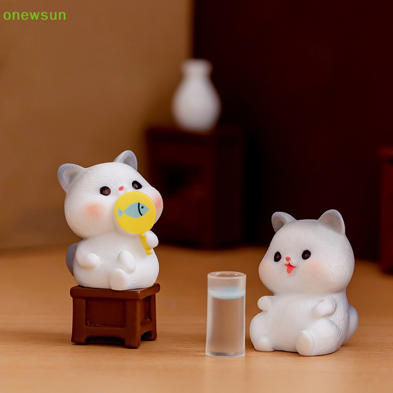 Mô Hình Mèo Con Bằng Nhựa resin Trang Trí Nhà Cửa / Xe Hơi Mới