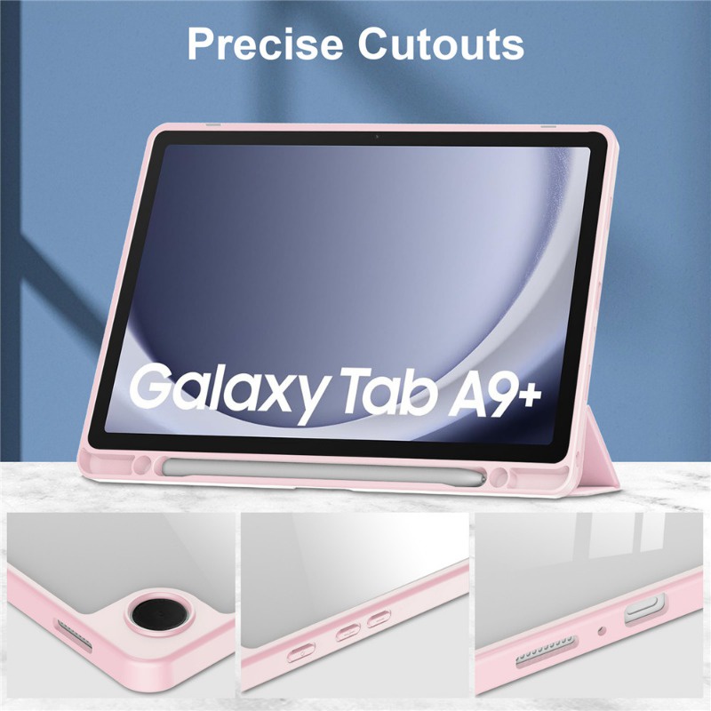 Bao Da Máy Tính Bảng pu Nắp Gập Thông Minh Có Ngăn Đựng Bút Cho samsung galaxy tab a9 + 11.0 sm-P210 Smx216B sm-J218U Giá Đỡ