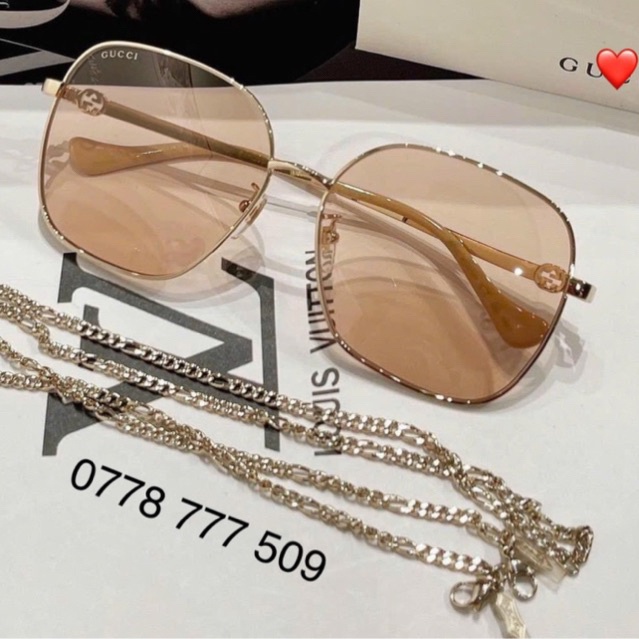 Kính Hiệu Bầu Tròn GC Hot Màu Đen Nâu Cam trà Tây Gu Cì Hot