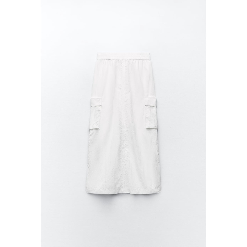 Zara Set Áo Khoác Không Tay Có Mũ + Chân Váy Lưng Cao Thời Trang Dành Cho Nữ8421213 8416213