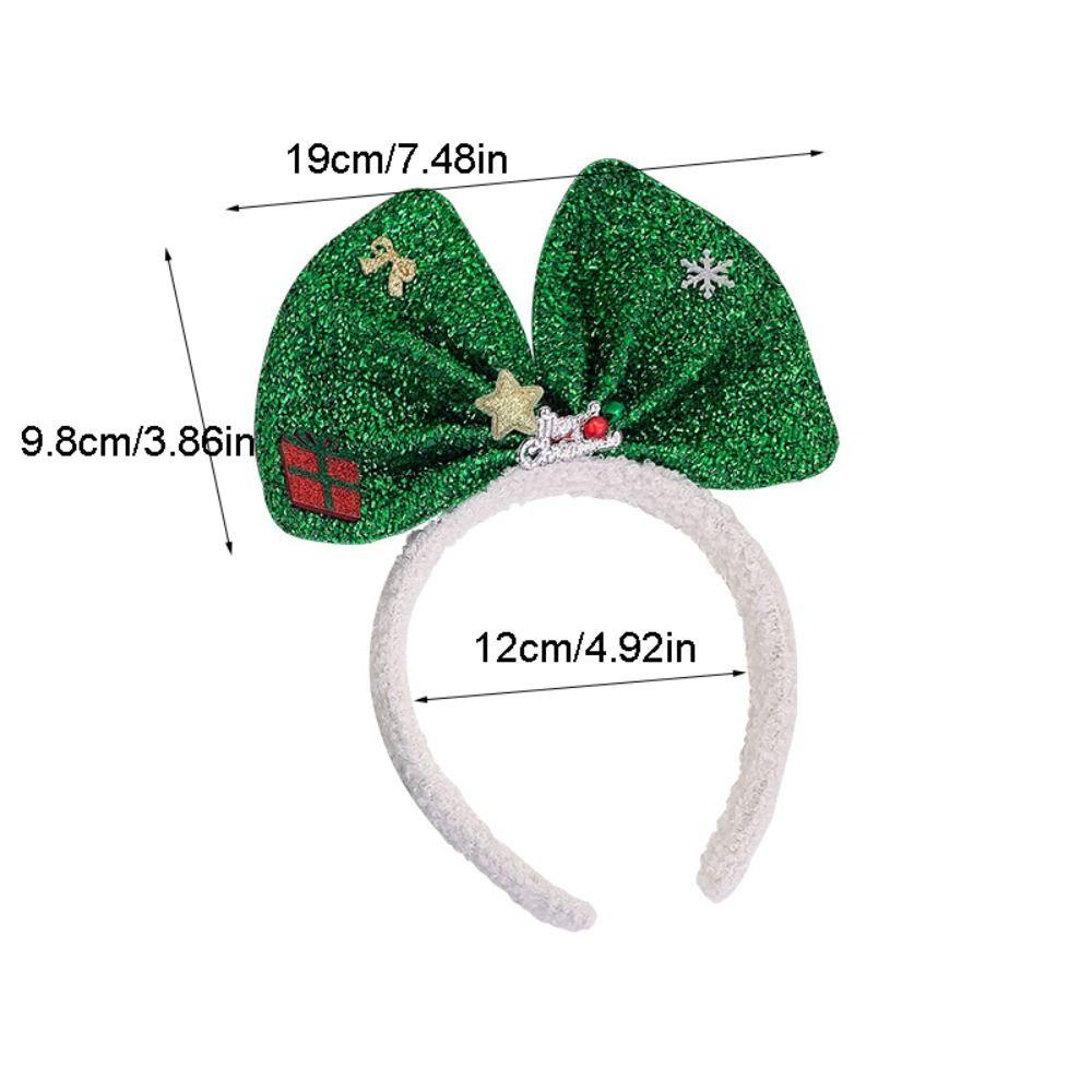 Băng Đô Vải Bông Đính Nơ Phong Cách Giáng Sinh Hàn Quốc Chống Trượt