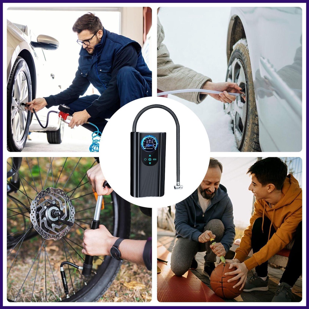 Máy Bơm Hơi Điện Tử Cầm Tay 48v 12v 150Psi Chuyên Dụng Cho Xe Hơi