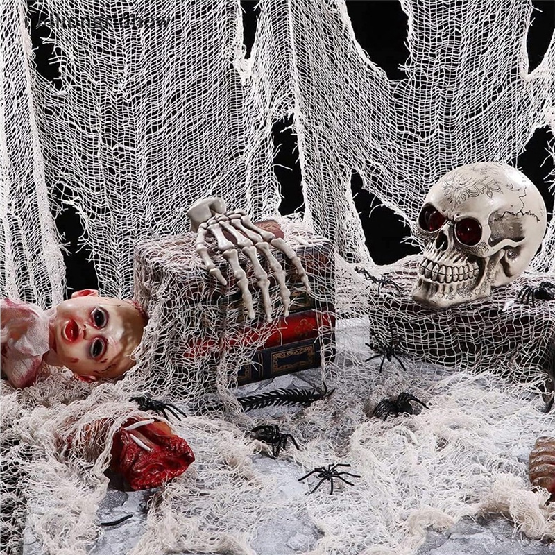 Vải Lưới Gạc Màu Đen Trang Trí Tiệc halloween