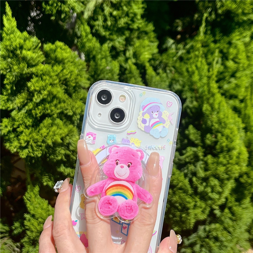 Ốp Điện Thoại Cứng Thân Thiện Với Môi Trường Hình Gấu Có Nam Châm Cho iphone 15 pro max 14 13 12 pro 11