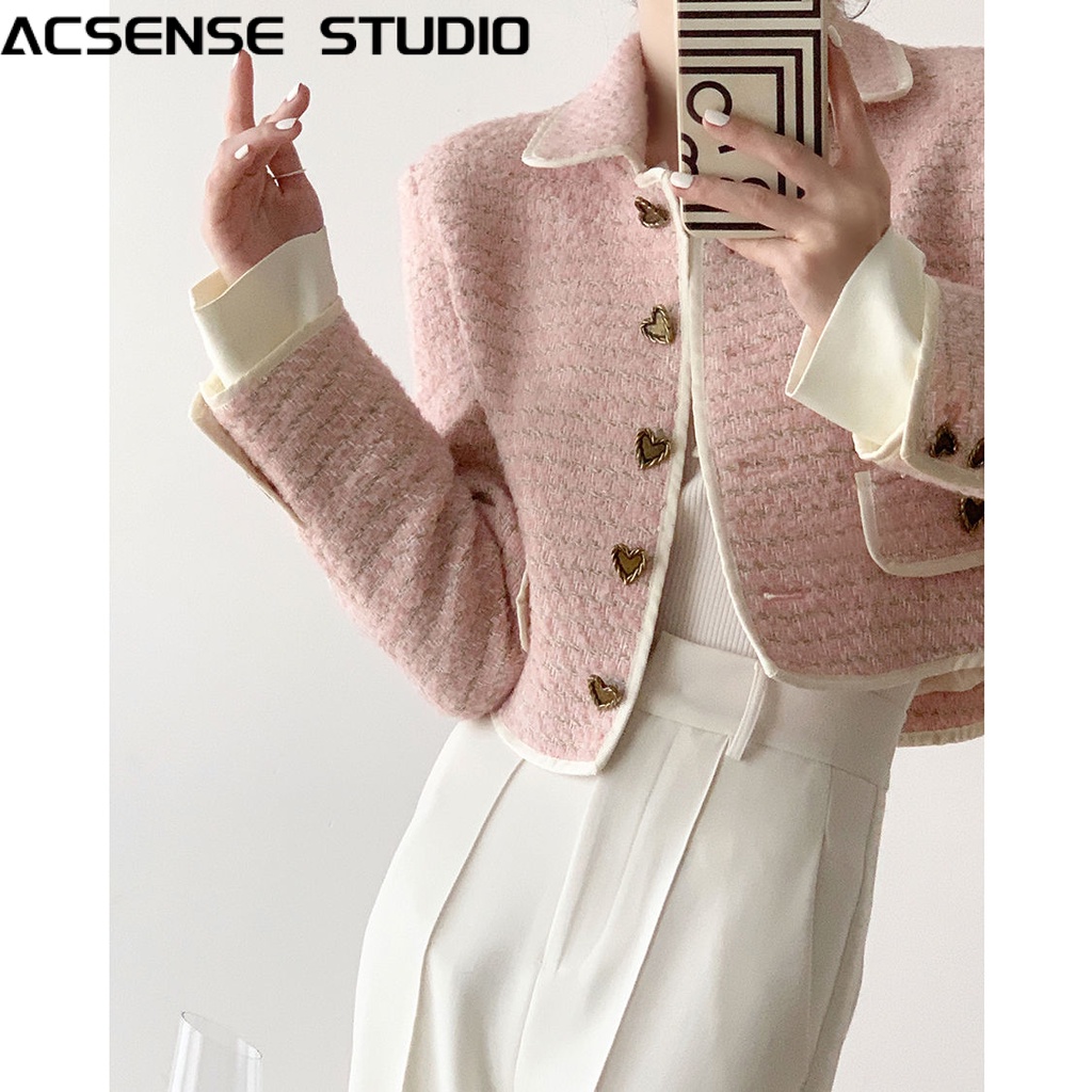 ACSENSE STUDIO áo khoác dù áo khoác bomber Durable Thời trang Popular New Style WJK2300M00 41Z231011