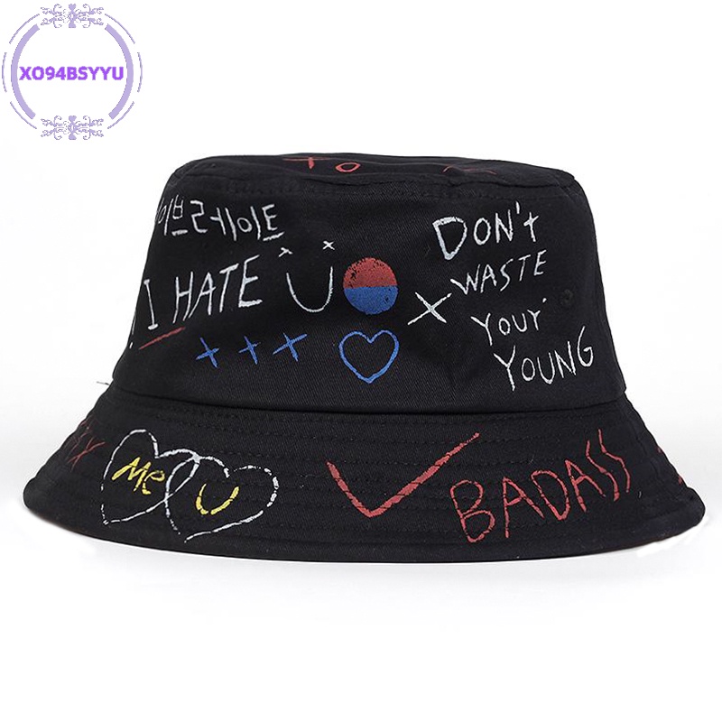 Xo94bsyu Mũ bucket Thời Trang Mùa Hè Phong Cách hip hop vn