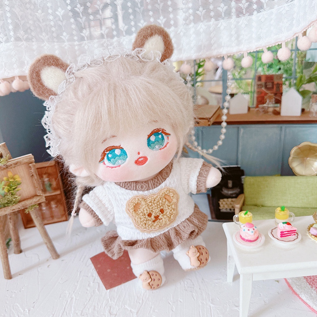 Búp Bê Nhồi Bông Đồ Chơi Hình Gấu Mềm 20cm