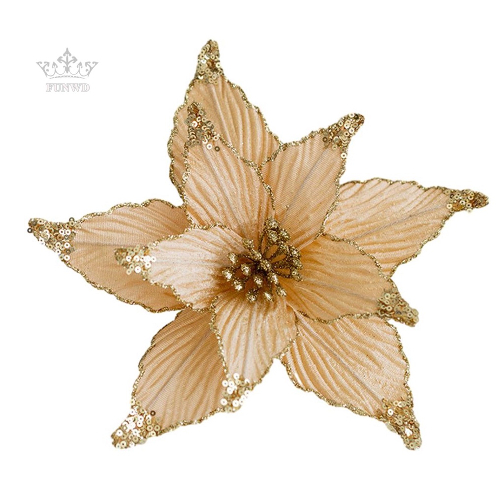 Christmas Flower Christmas Tree Decoration Cloth+Plastic Decoration Practical