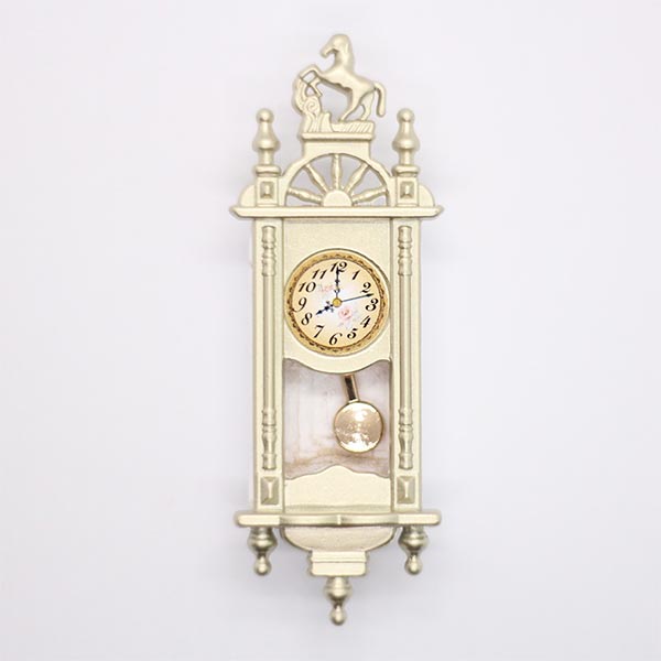 1:12 Scale Dollhouse Miniature Wooden Wall Clock Model Doll's House Furniture