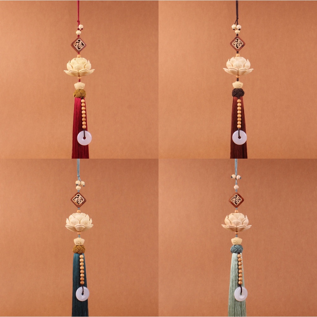 Liên hoa treo gương chiếu hậu, khánh đài sen treo xe .