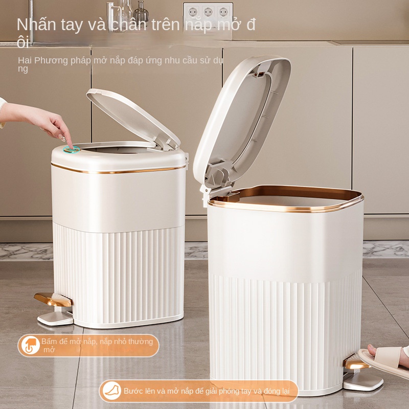 Thùng Rác Có Bàn Đạp Chân Có Nắp Đậy Nhà Tắm / Phòng Khách / Phòng Ngủ Hàng Mới