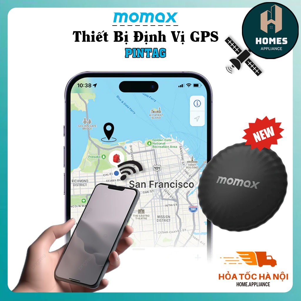 Thiết Bị Định Vị GPS Momax PINPOP | Thiết Bị Định Vị Toàn Cầu , tránh thất lạc đồ đạc, thú cưng, Nhỏ