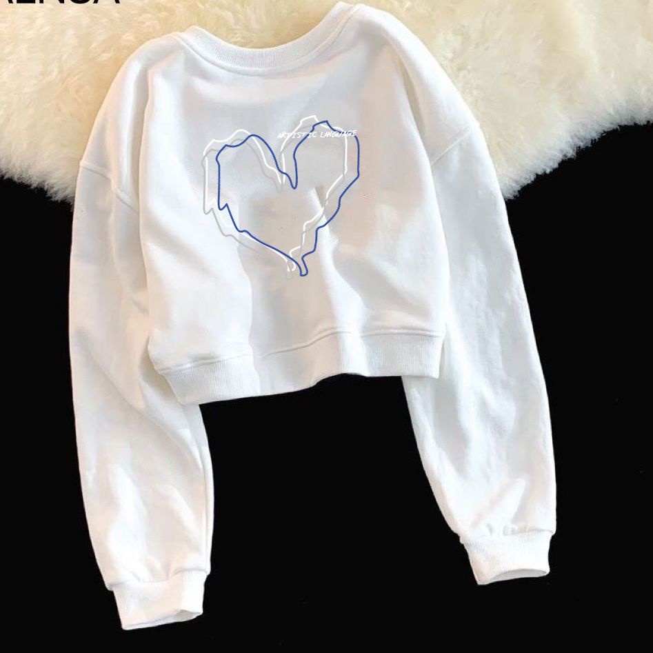 Áo Lửng Tay Dài In Chữ Thời Trang Hàn Quốc