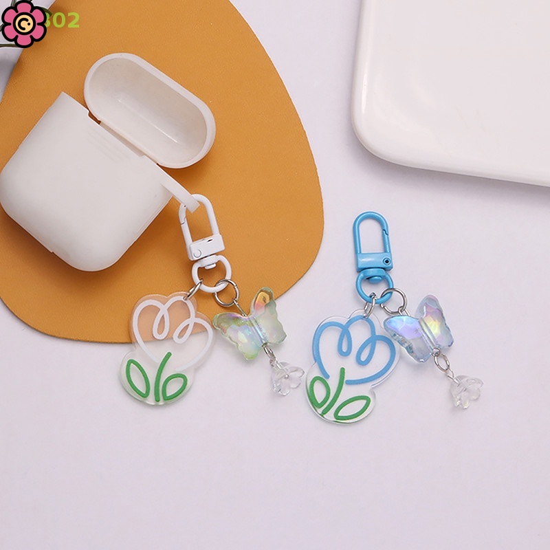 Dây Treo Điện Thoại Hình Hoa tulip Đính Pha Lê Xinh Xắn