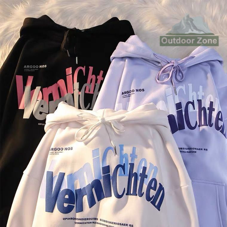 Áo hoodie Mùa Thu Và Mùa Đông Dáng Suông Có In Chữ Thương Hiệu Thời Trang Mới Màu Tím taro Cho Nam Và Nữ