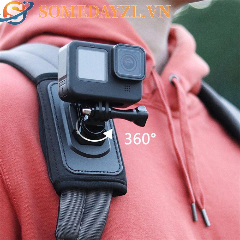 Phụ Kiện Kẹp Cố Định Máy Ảnh gopro 11 360 Độ Gắn Ba Lô / Ba Lô / Đeo Vai