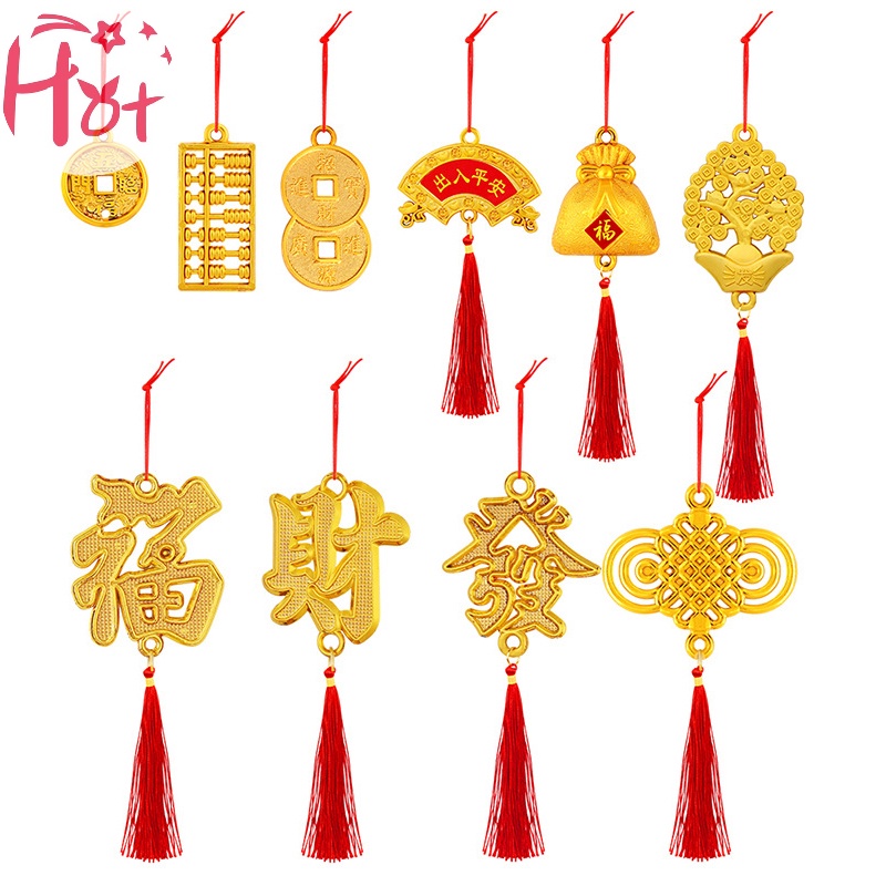 Jr Set 6 / 10 Phụ Kiện Trang Trí Năm Mới Phong Cách Trung Hoa