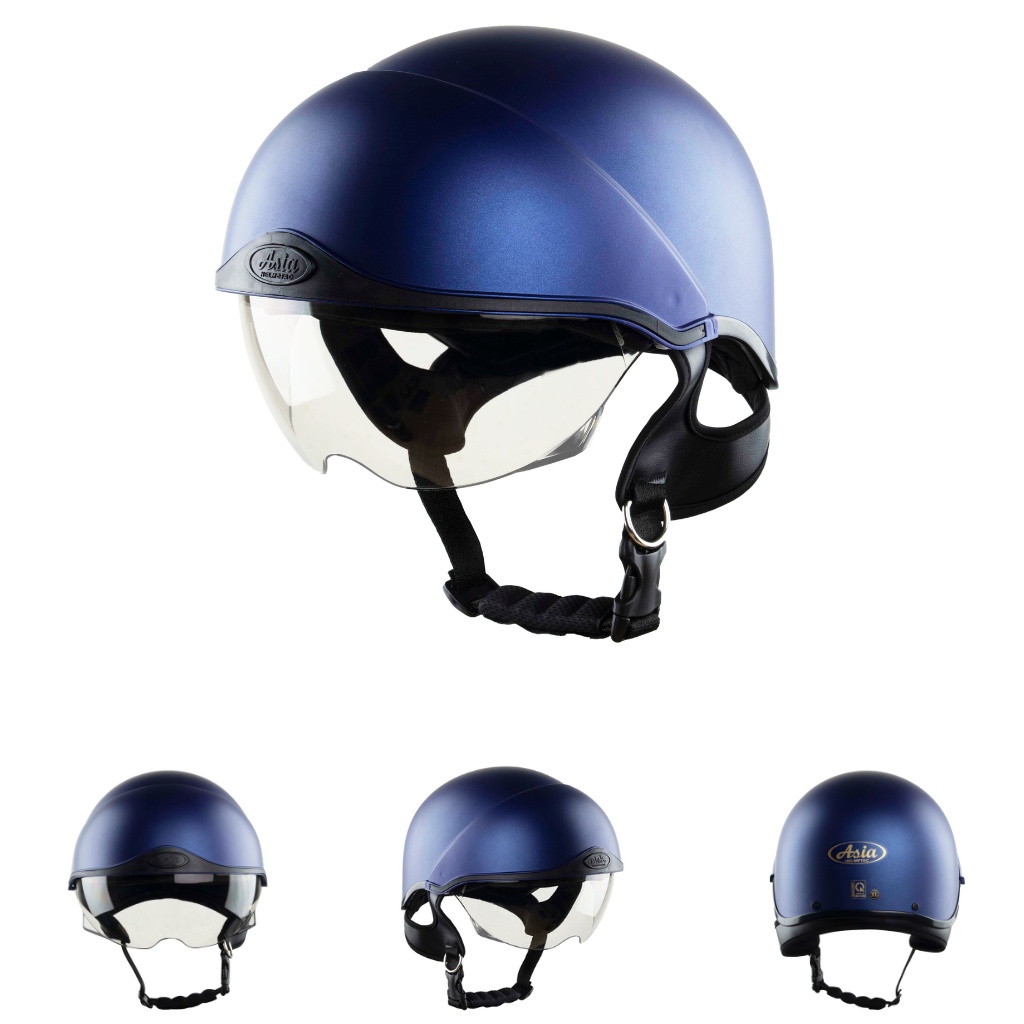 NÓN BẢO HIỂM KÍNH ÂM - LÓT THÁO RỜI - ỐP TAI CAO CẤP ASIA MT268 – Vòng đầu 55-58cm – Hàng Chính Hãng – Bảo Hành 12 Tháng