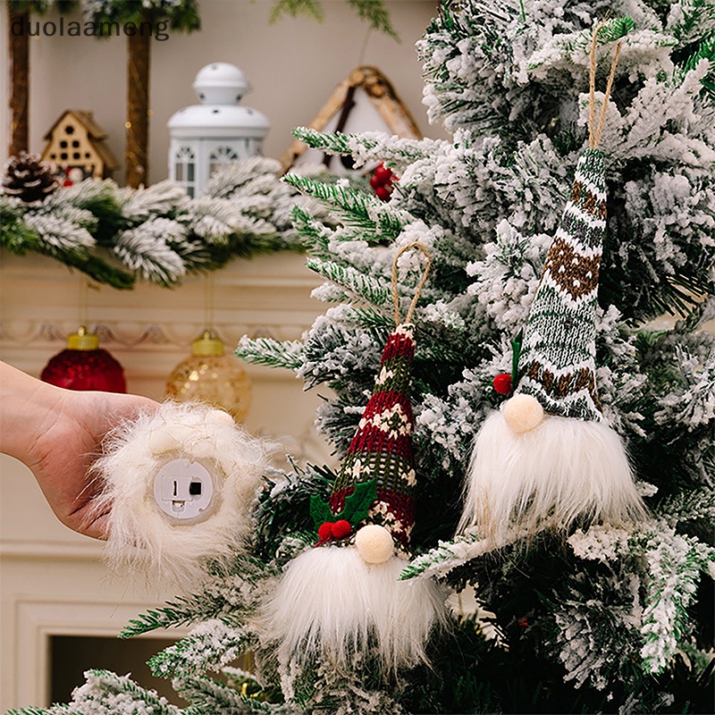 1 Búp Bê Nhồi Bông Hình Rừng Giáng Sinh Phát Sáng Trang Trí Cây Thông