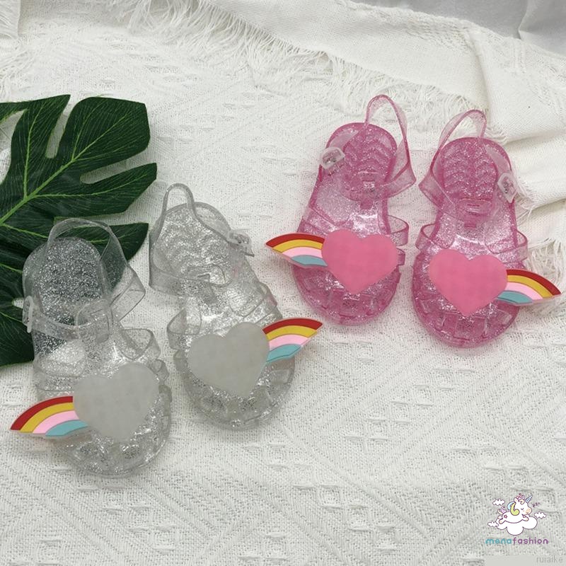 Giày Búp Bê Nhựa Họa Tiết Hoạt Hình Xinh Xắn Theo Phong Cách Hàn Quốc Dành Cho Bé