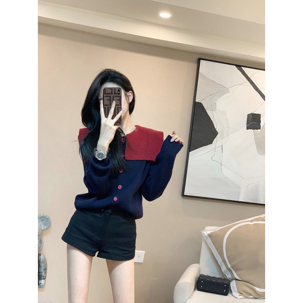 Màu Sắc Áo Khoác cardigan Dáng Ôm Màu Sáng Phong Cách Hàn Quốc Thời Trang Thu Đông 2023 Cho Nữ