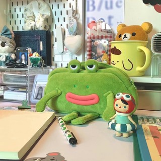 Túi Đựng Bút Hình Chú Ếch Miệng To hộp bút Hoạt Hình Đáng Yêu Bóp Viết Cute yk