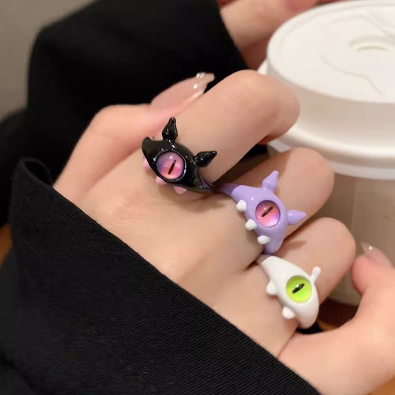 Nhẫn Đeo Ngón Tay Họa Tiết Hoạt Hình we flower Mắt To Dễ Thương Thời Trang Hàn Quốc Cho Nữ