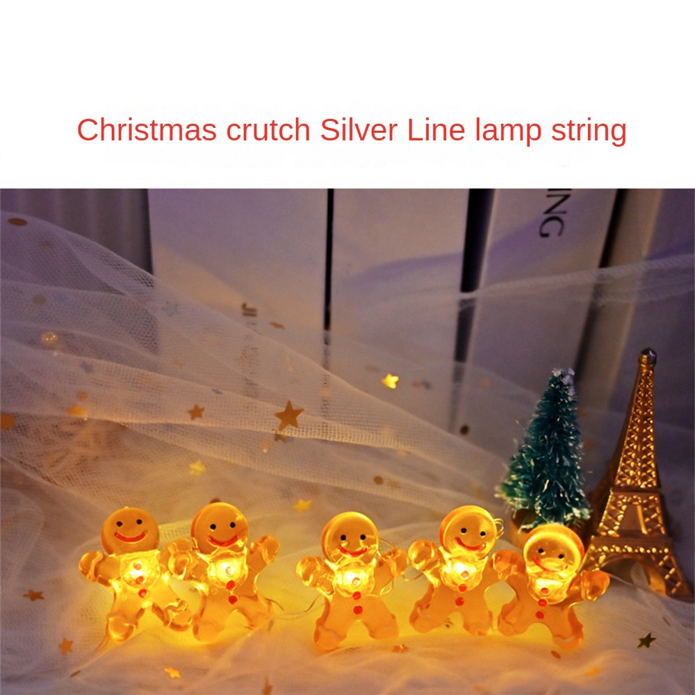 Dây Đèn led Trang Trí Giáng Sinh 5m usb / Pin Loại gingerbread man rgb