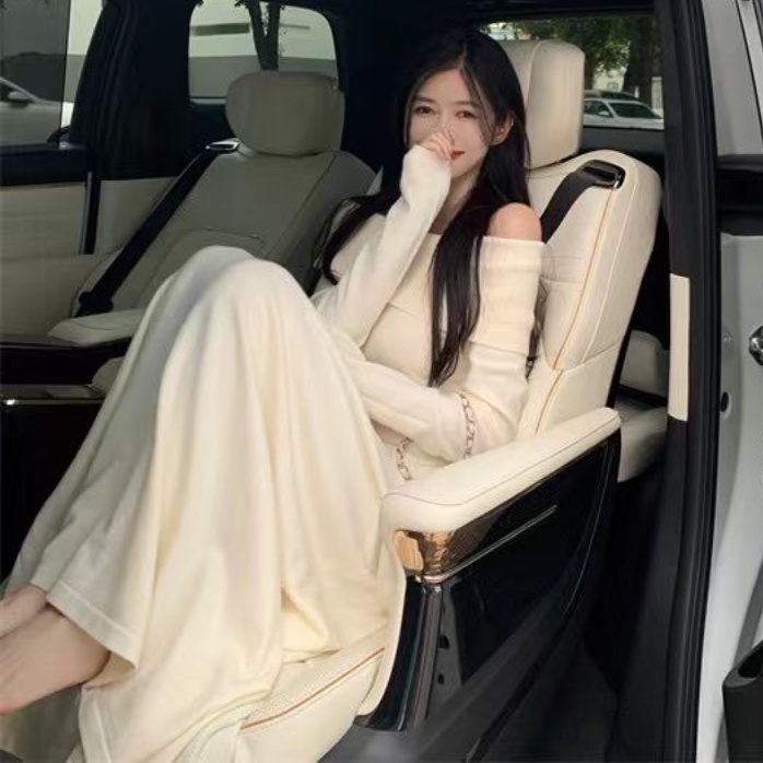 COZOK Đầm Dài Tay Dáng Chữ A Thiết Kế Mỏng Quyến Rũ Thời Trang