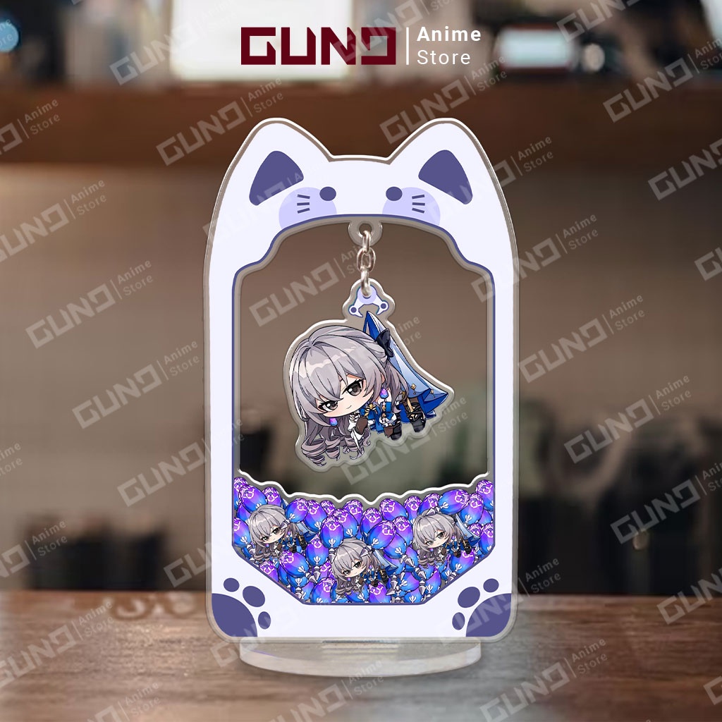 Mô hình standee Honkai Star Rail Gắp thú bông Nhựa Mica chibi cute dễ thương Gund decor trang trí bàn học bàn làm việc