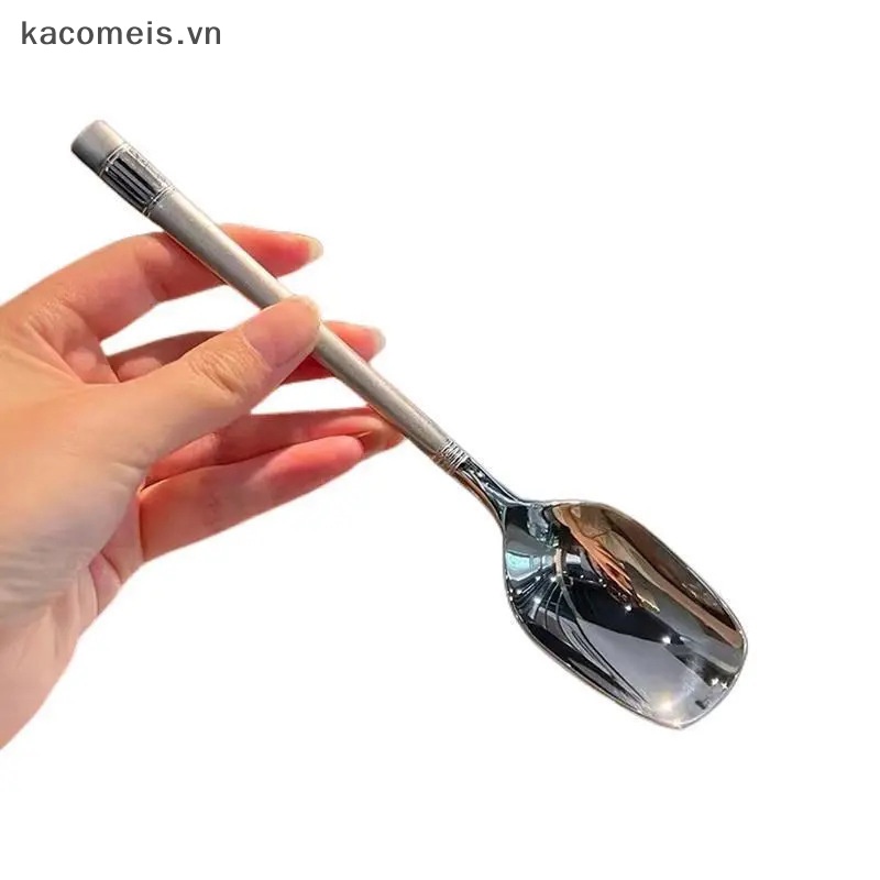 Kemeisvn Muỗng Cà Phê Cán Dài Bằng Thép Không Gỉ