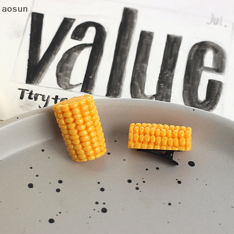 Aosun Kẹp Tóc Hình Hạt Ngô / Cơm / burger Ngộ Nghĩnh Cho Bé Gái