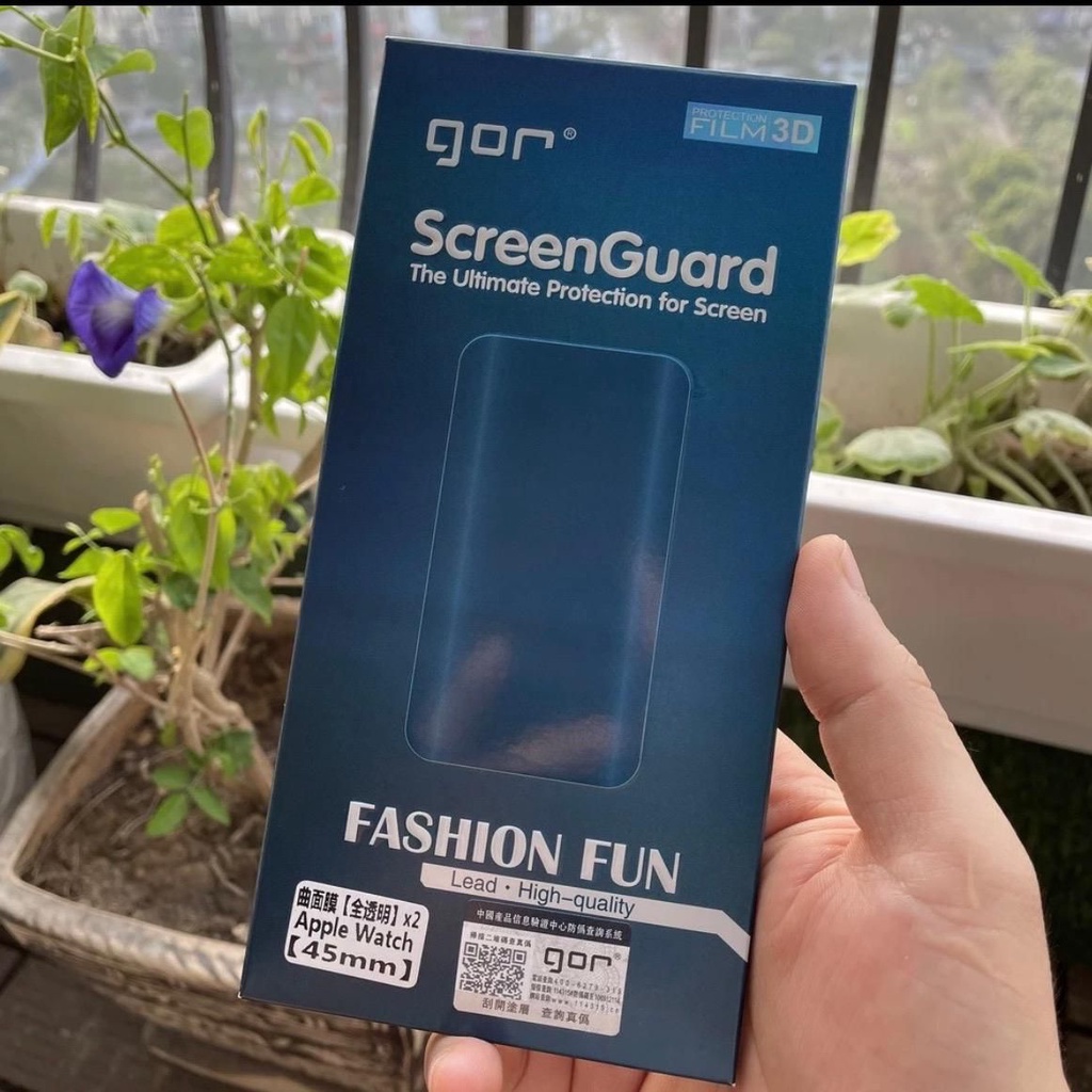 Bộ 2 miếng dán dẻo full viền Gor cho Apple Watch 7 Series 41mm/45mm