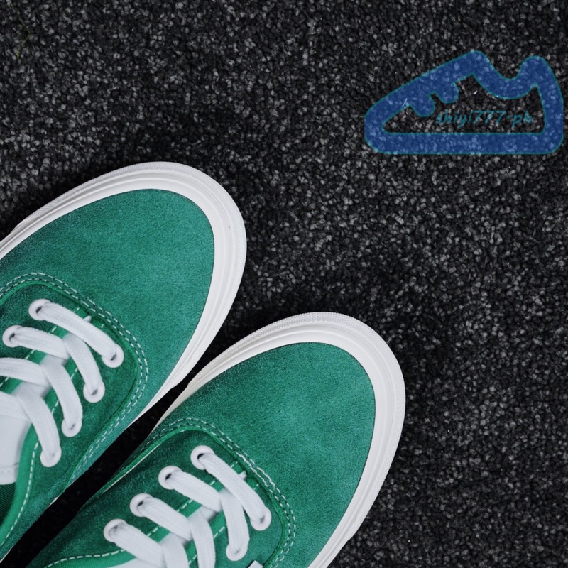 Vans Giày Da Lộn Màu Xanh Lá Phong Cách retro Cá Tính
